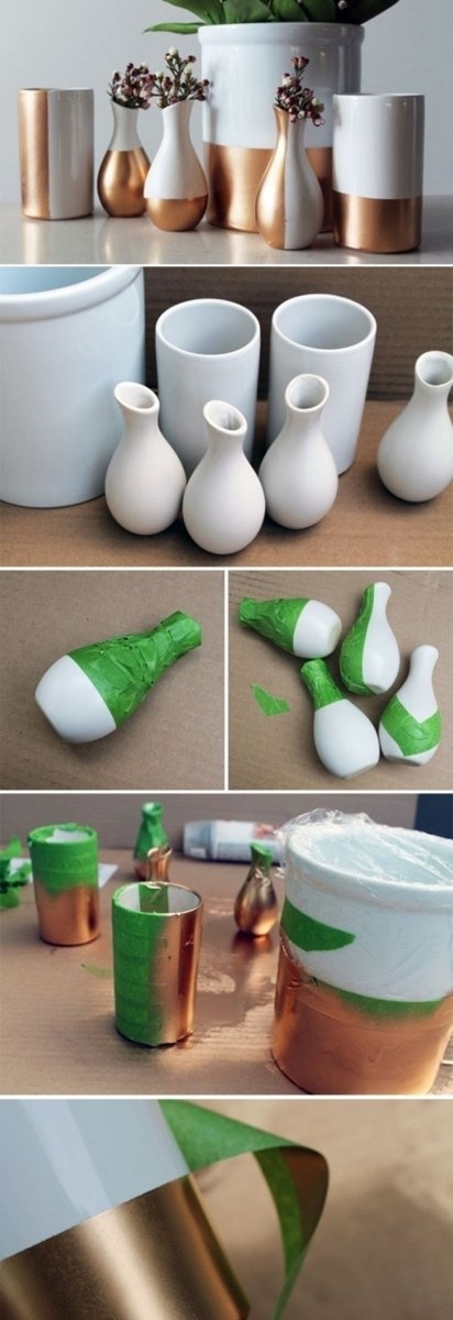 Различные варианты и процесс раскрашивания кашпо, подключают вашу фантазию