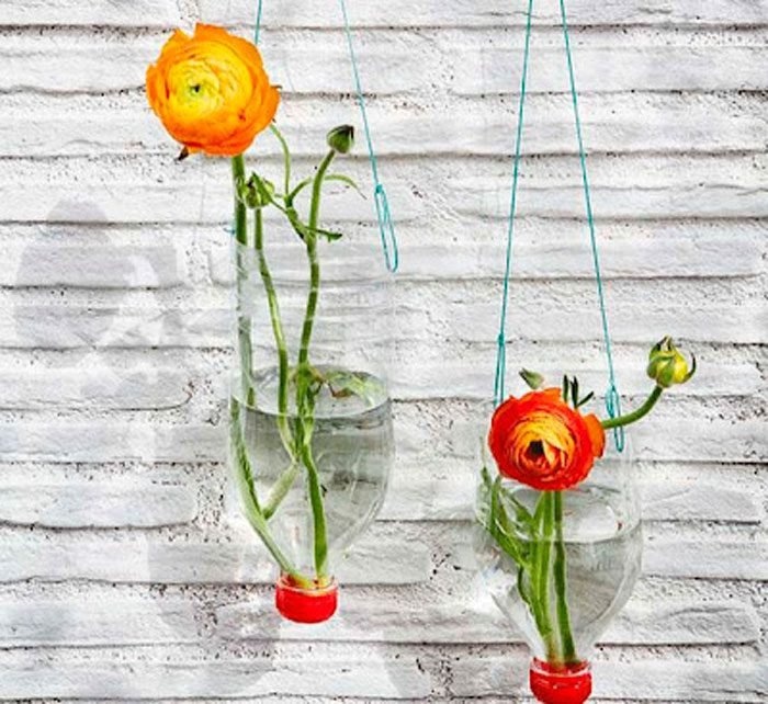 вазы из пластиковых бутылок своими руками