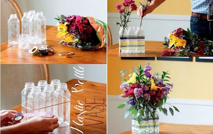 Набор банок из пластиковых бутылок